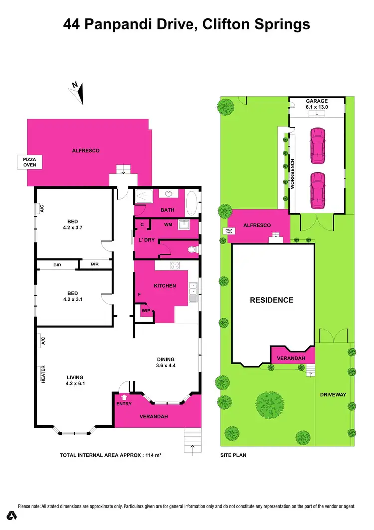 Floorplan of Homely house listing, 44 Panpandi Drive, Clifton Springs VIC 3222