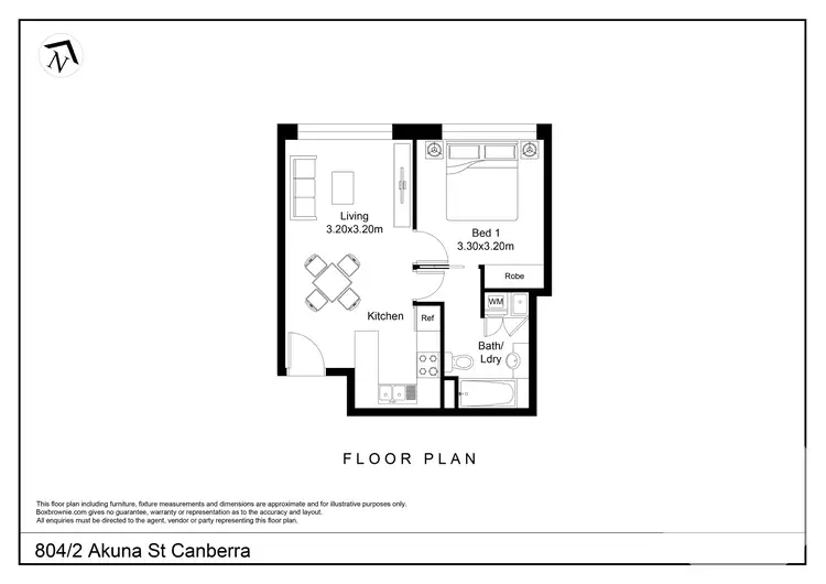 Floorplan of Homely unit listing, 804/2 Akuna Street, City ACT 2601