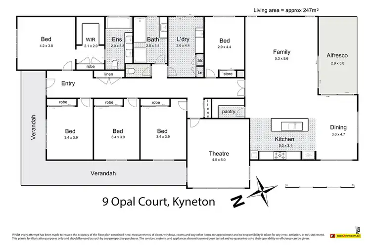 Floorplan of Homely house listing, 9 Opal Court, Kyneton VIC 3444