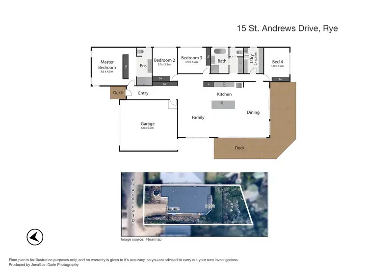 Floorplan of Homely house listing, 15 St Andrews Drive, Rye VIC 3941