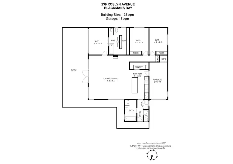Floorplan of Homely house listing, 239 Roslyn Avenue, Blackmans Bay TAS 7052