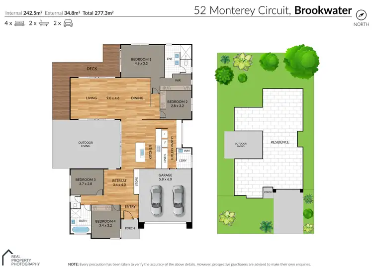 Floorplan of Homely house listing, 52 Monterey Circuit, Brookwater QLD 4300