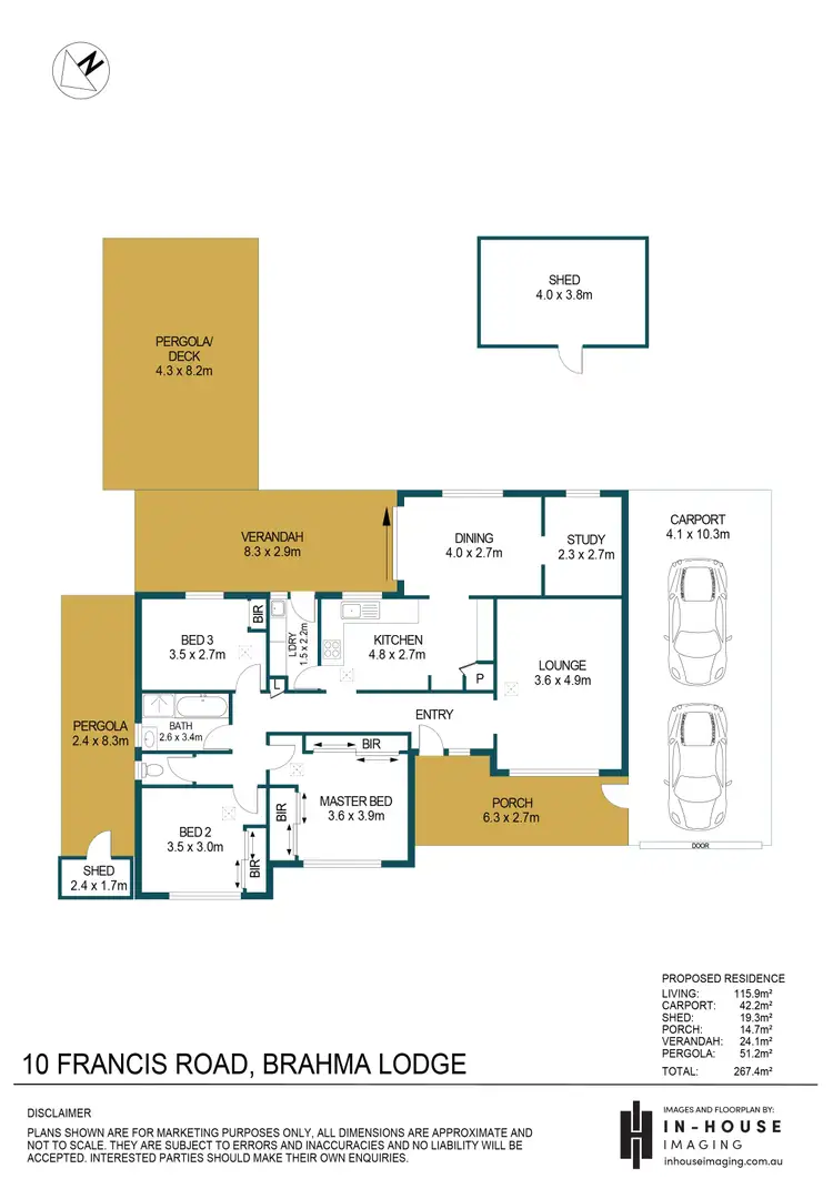 Floorplan of Homely house listing, 10 Francis Road, Brahma Lodge SA 5109