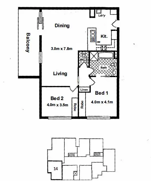 Floorplan of Homely house listing, 201/25 Warner Avenue, Findon SA 5023