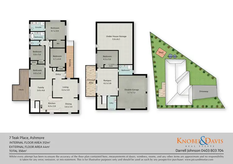 Floorplan of Homely house listing, 7 Teak Place, Ashmore QLD 4214