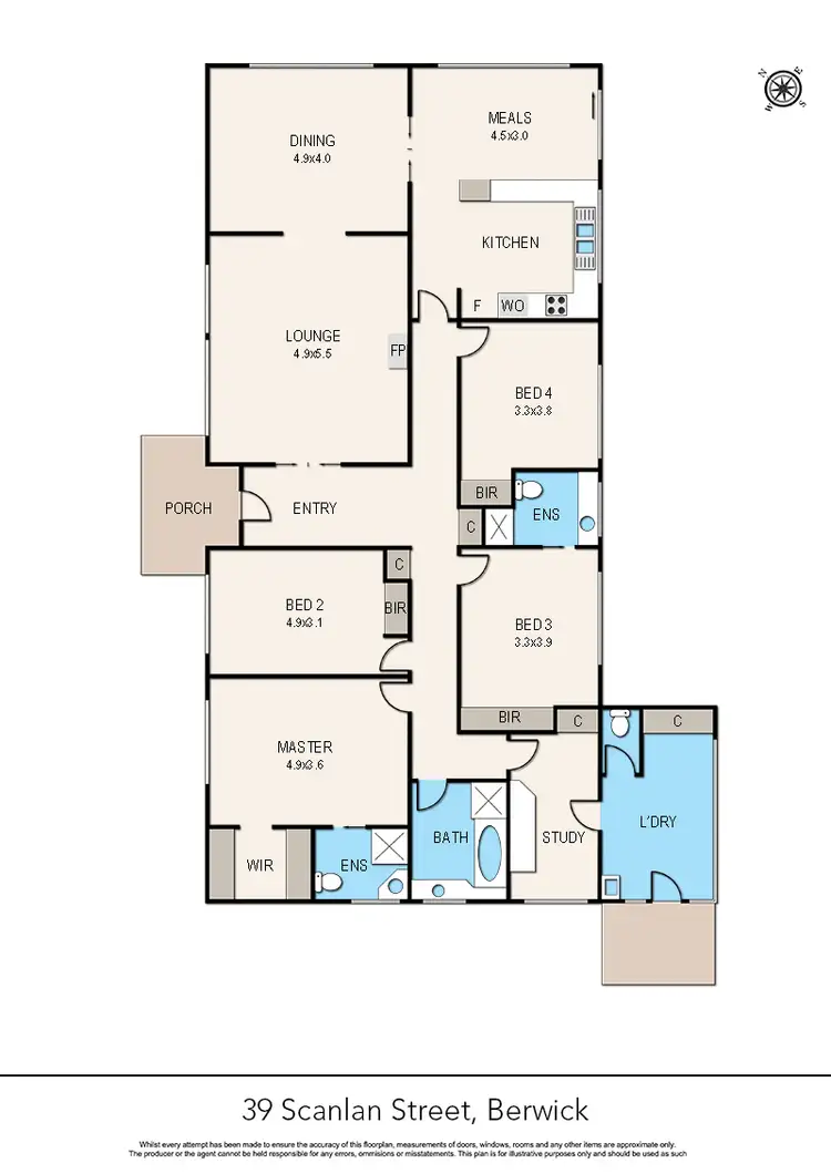 Floorplan of Homely house listing, 39 Scanlan Street, Berwick VIC 3806