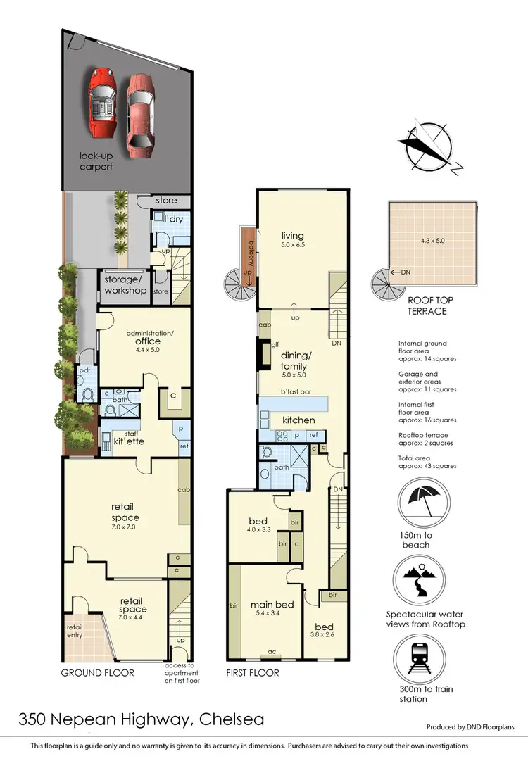 Floorplan of Homely townhouse listing, 350 Nepean Highway, Chelsea VIC 3196