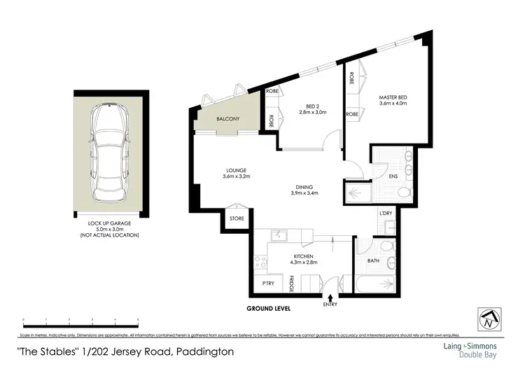 Floorplan of Homely apartment listing, 1/202 Jersey Road, Woollahra NSW 2025