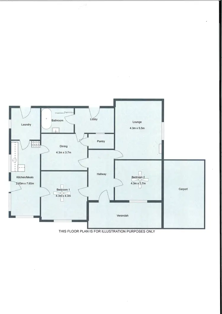 Floorplan of Homely house listing, 12-14 ASH GROVE, Lucindale SA 5272