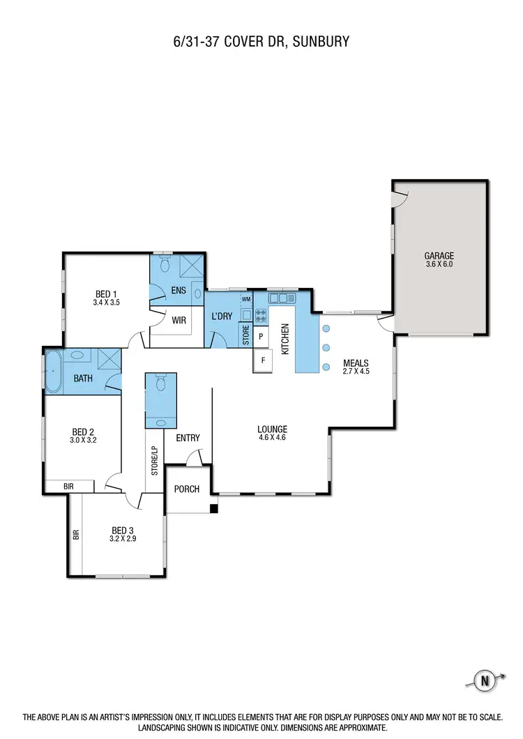 Floorplan of Homely unit listing, 6/31-37 Cover Drive, Sunbury VIC 3429