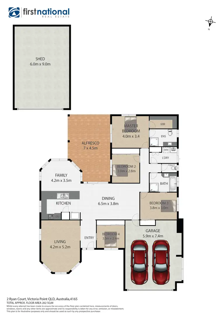 Floorplan of Homely house listing, 2 Ryan Court, Victoria Point QLD 4165