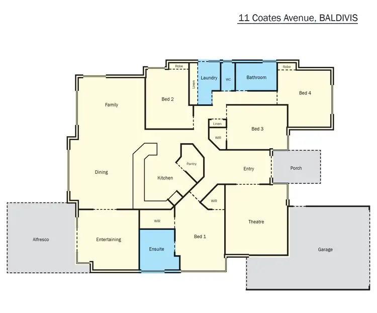 Floorplan of Homely house listing, 11 Coates Avenue, Baldivis WA 6171