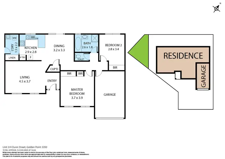 Floorplan of Homely unit listing, 3/4 Dunn Street, Golden Point VIC 3350