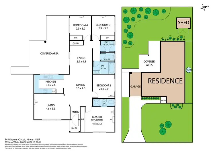 Floorplan of Homely house listing, 74 Wheeler Circuit, Kirwan QLD 4817