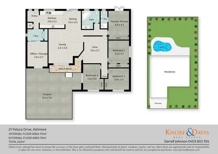 Floorplan of Homely house listing, 21 Patura Drive, Ashmore QLD 4214