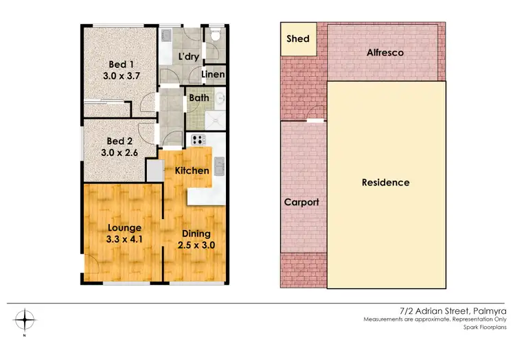 Floorplan of Homely villa listing, 7/2 Adrian Street, Palmyra WA 6157