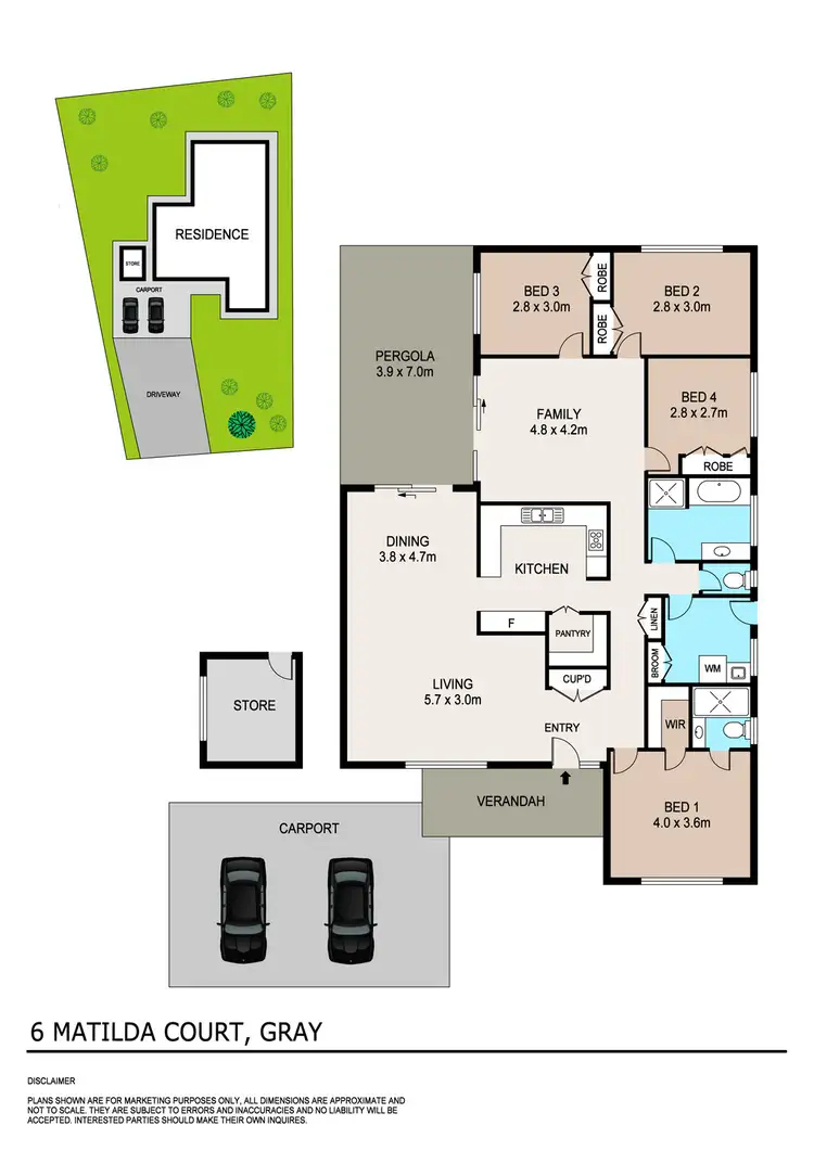 Floorplan of Homely house listing, 6 Matilda Court, Gray NT 830