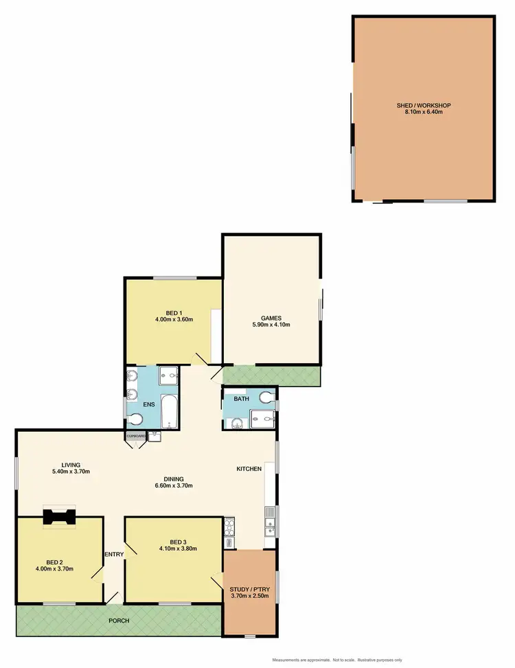 Floorplan of Homely house listing, 52 Deas Street, Benalla VIC 3672