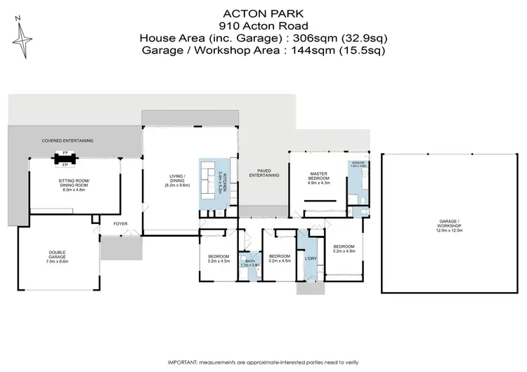 Floorplan of Homely house listing, 910 Acton Road, Acton Park TAS 7170