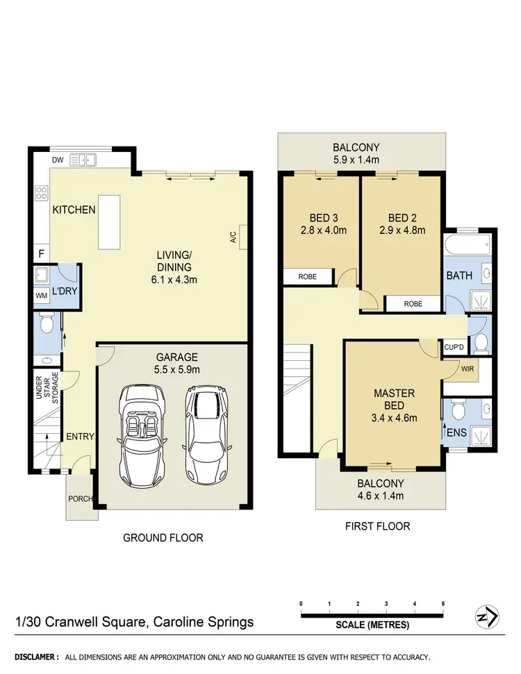 Floorplan of Homely townhouse listing, 1/30 Cranwell Square, Caroline Springs VIC 3023