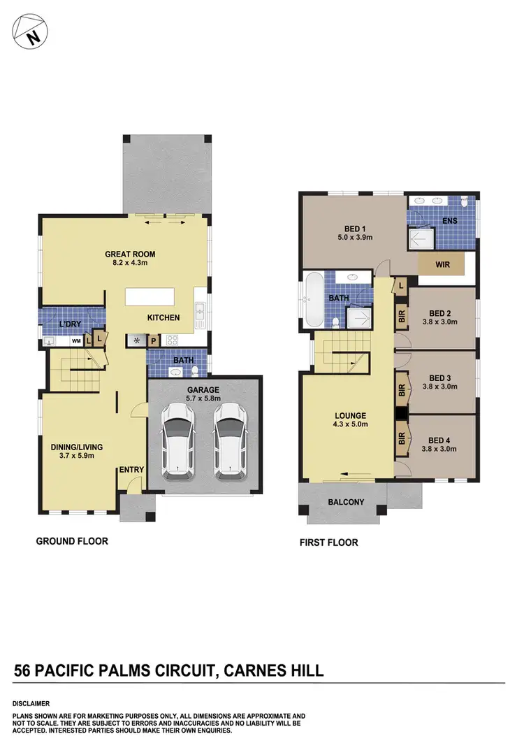 Floorplan of Homely house listing, 56 Pacific Palms Circuit, Carnes Hill NSW 2171