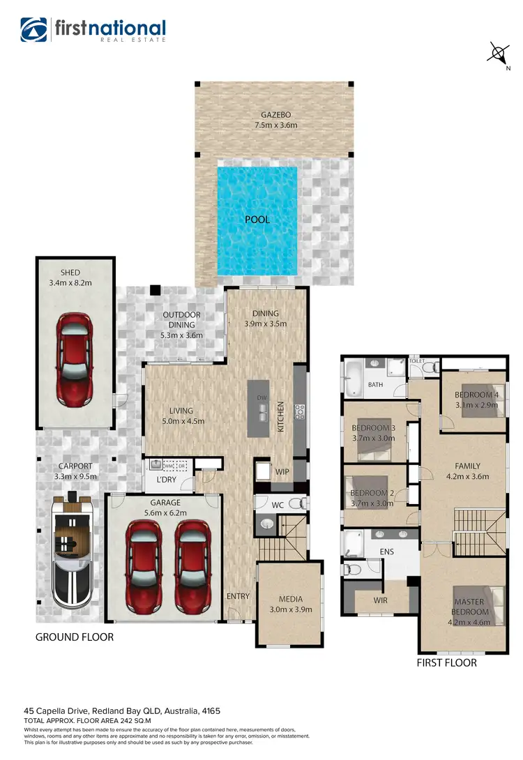 Floorplan of Homely house listing, 45 Capella Drive, Redland Bay QLD 4165