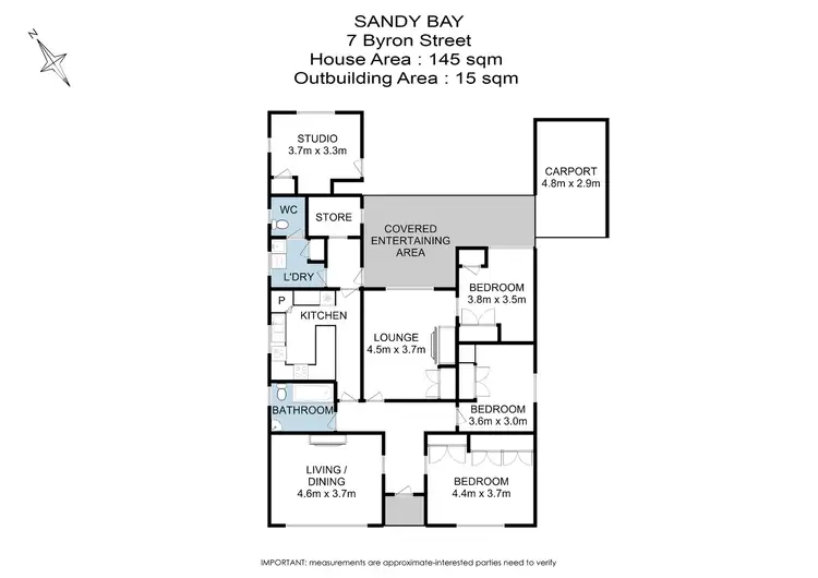 Floorplan of Homely house listing, 7 Byron Street, Sandy Bay TAS 7005