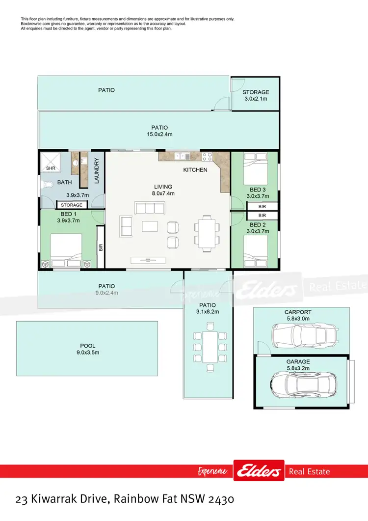 Floorplan of Homely rural property listing, 23 Kiwarrak Drive, Rainbow Flat NSW 2430