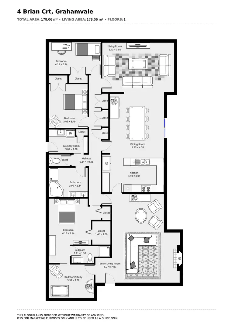 Floorplan of Homely house listing, 4 Brian Court, Grahamvale VIC 3631