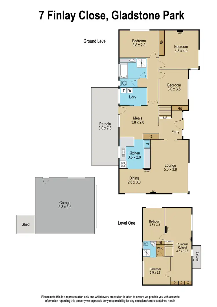 Floorplan of Homely house listing, 7 Finlay Close, Gladstone Park VIC 3043