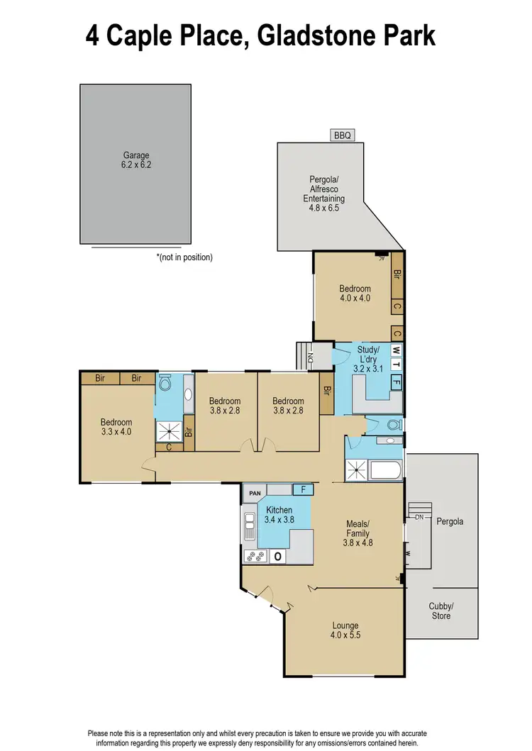 Floorplan of Homely house listing, 4 Caple Place, Gladstone Park VIC 3043