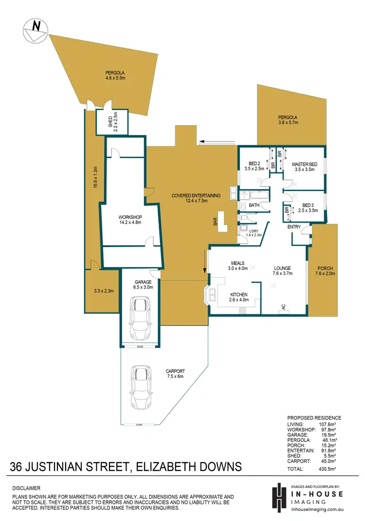 Floorplan of Homely house listing, 36 Justinian Street, Elizabeth Downs SA 5113