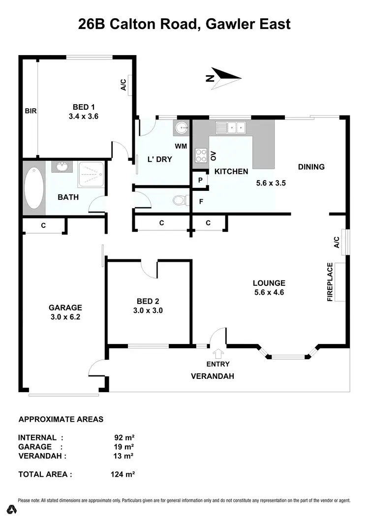 Floorplan of Homely unit listing, 26B Calton Road, Gawler East SA 5118