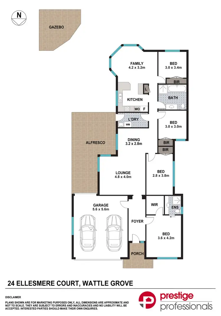 Floorplan of Homely house listing, 24 Ellesmere Court, Wattle Grove NSW 2173