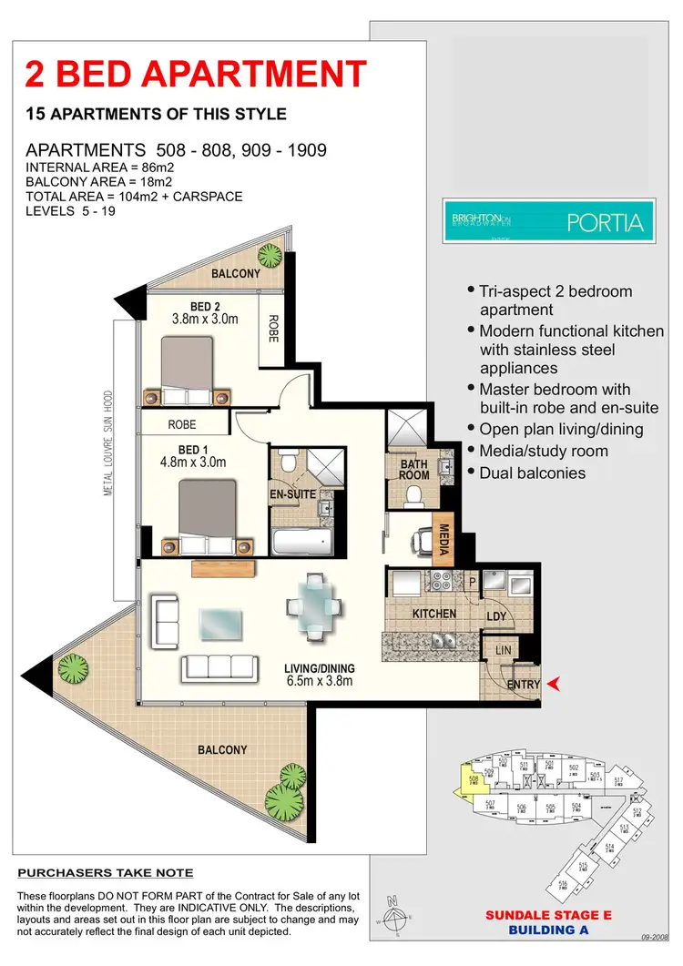 Floorplan of Homely apartment listing, 1209/2 Aqua Street, Southport QLD 4215