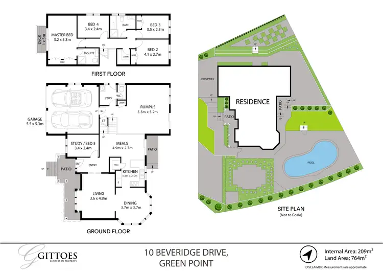 Floorplan of Homely house listing, 10 Beveridge Drive, Green Point NSW 2251