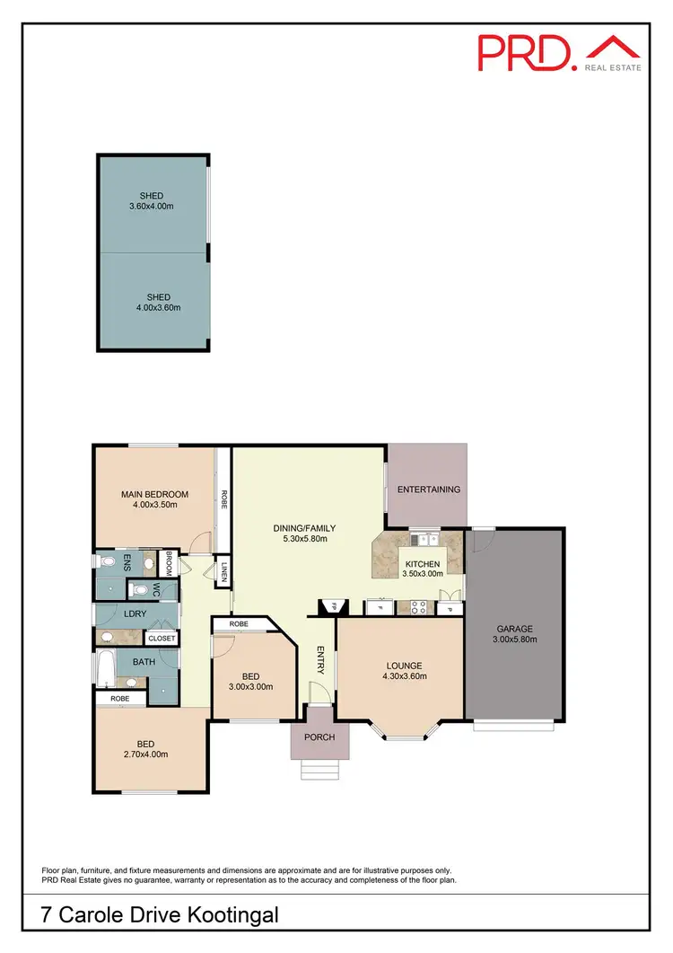 Floorplan of Homely house listing, 7 Carole Drive, Kootingal NSW 2352