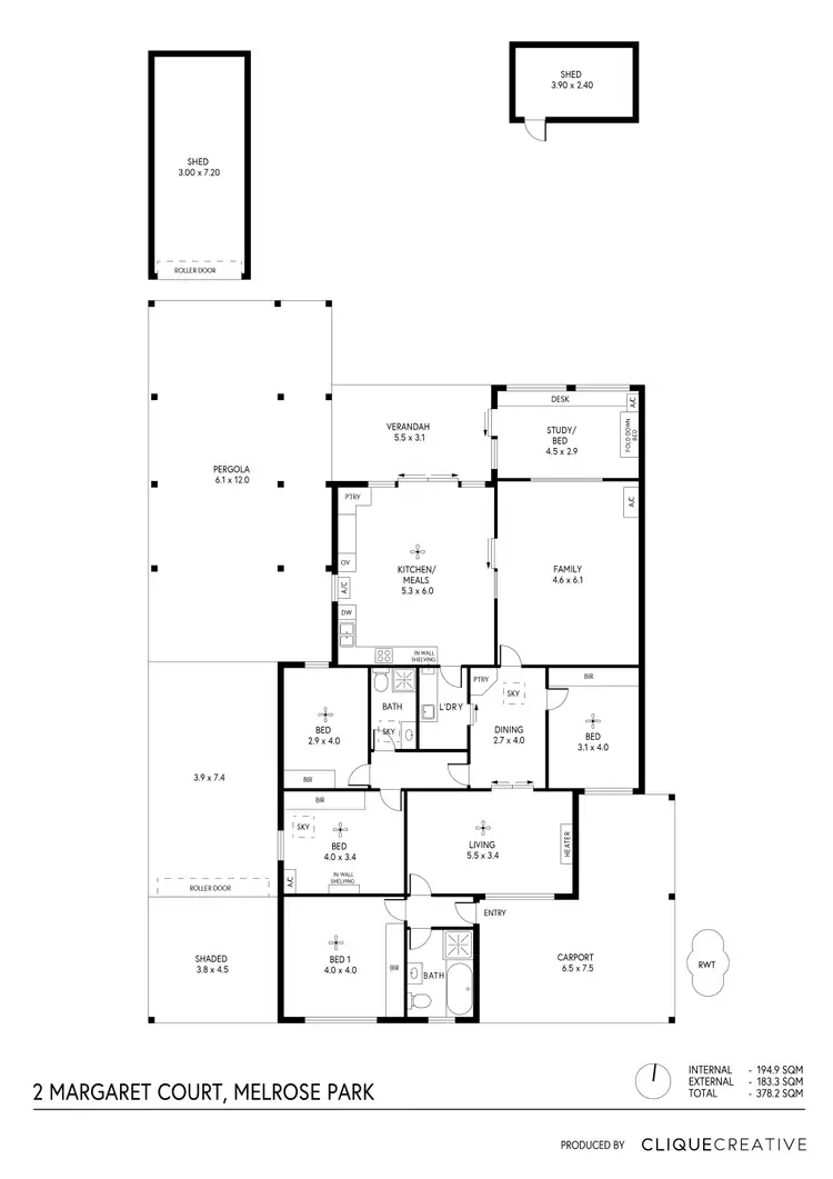 Floorplan of Homely house listing, 2 Margaret Court, Melrose Park SA 5039