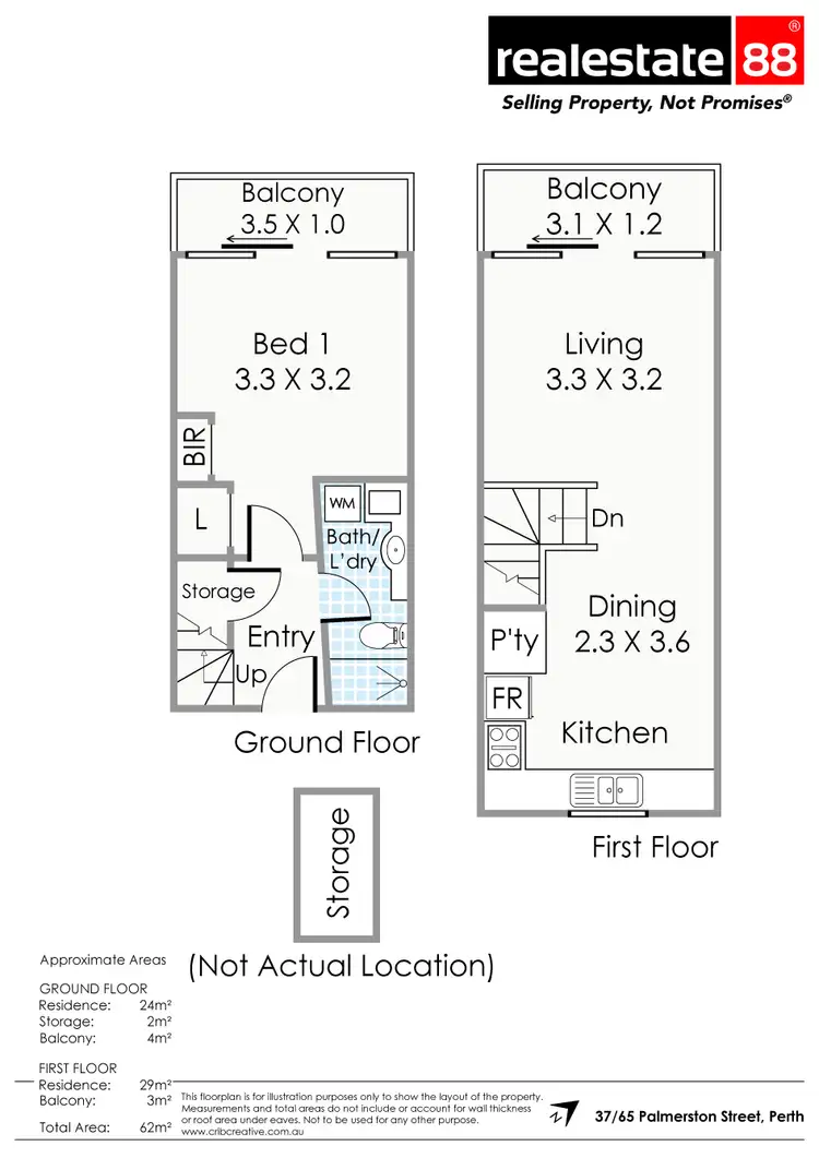 Floorplan of Homely apartment listing, 37/65 Palmerston Street, Perth WA 6000
