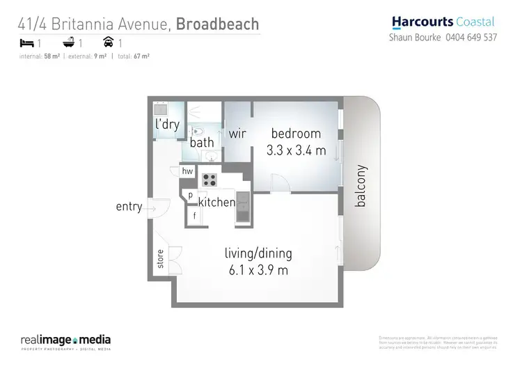 Floorplan of Homely apartment listing, 41/4-6 Britannia Avenue, Broadbeach QLD 4218