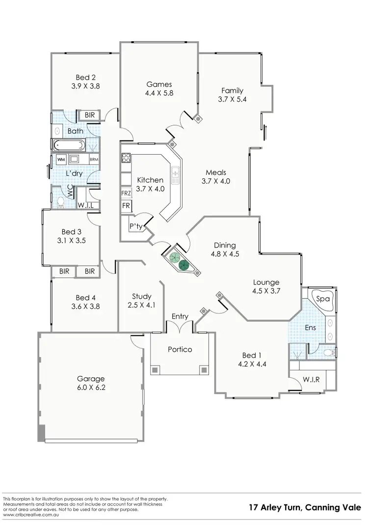 Floorplan of Homely house listing, 17 Arley Turn, Canning Vale WA 6155