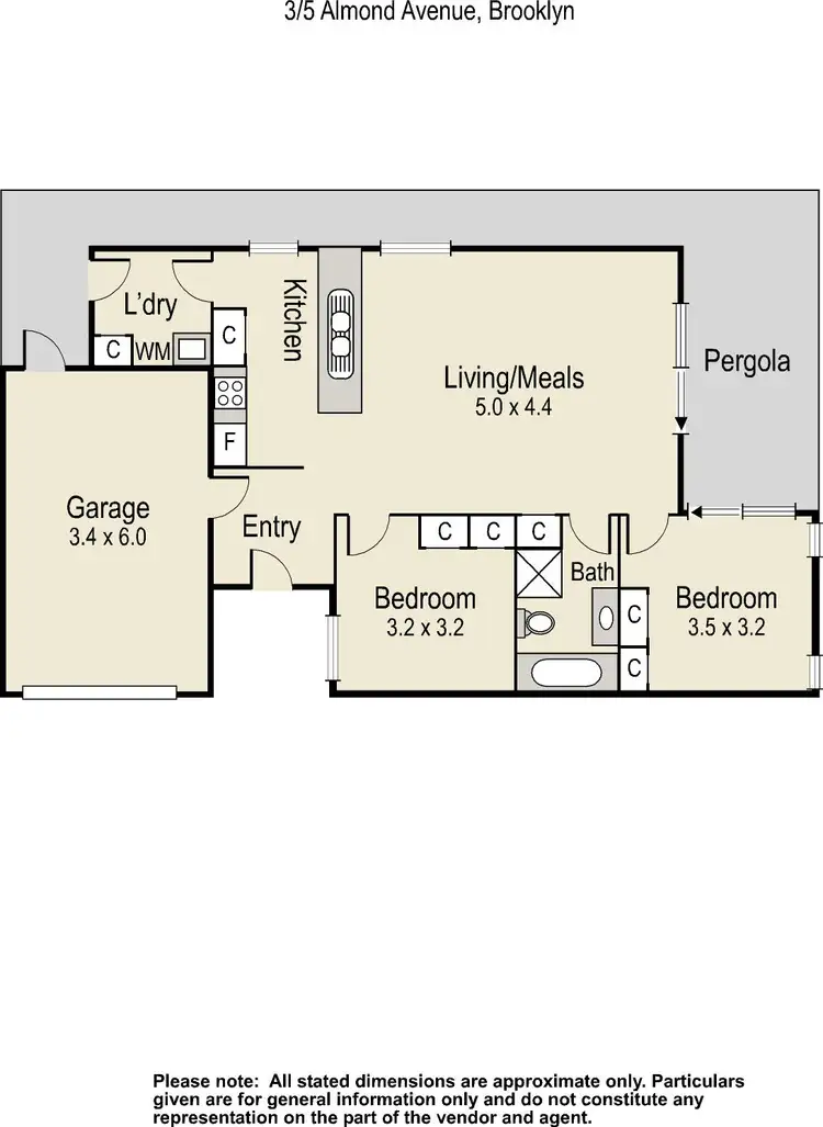 Floorplan of Homely unit listing, 3/5 Almond Avenue, Brooklyn VIC 3012