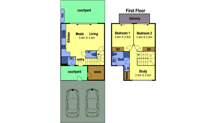 Floorplan of Homely townhouse listing, 39 Waxflower crescent, Bundoora VIC 3083