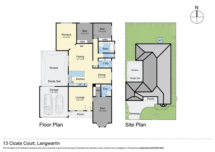 Floorplan of Homely house listing, 13 Cicala Court, Langwarrin VIC 3910