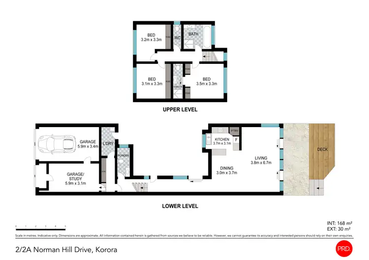 Floorplan of Homely semi-detached listing, 2/2A Norman Hill Drive, Korora NSW 2450