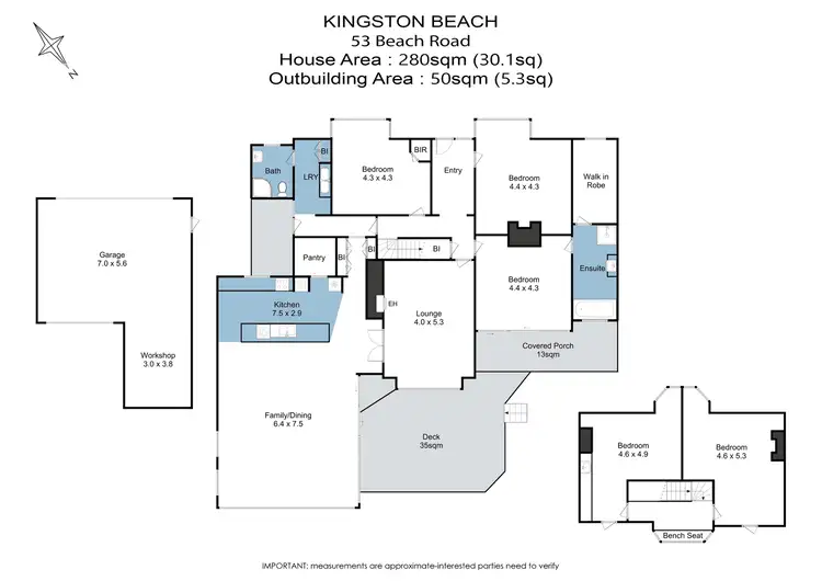 Floorplan of Homely house listing, 53 Beach Road, Kingston Beach TAS 7050