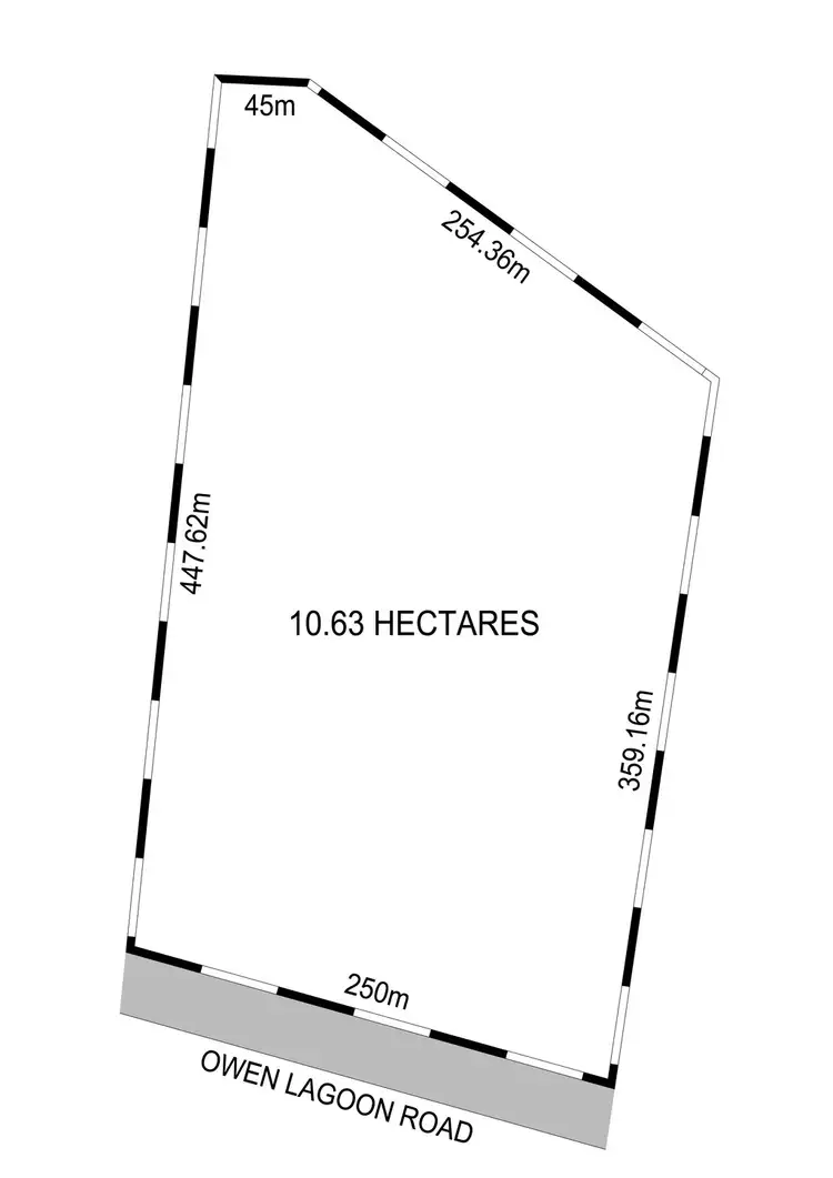 Floorplan of Homely land listing, 401 Owen Lagoon Road, Lake Bennett NT 822