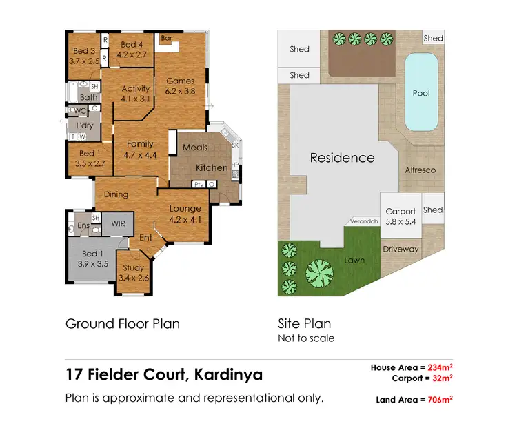 Floorplan of Homely house listing, 17 Fielder Court, Kardinya WA 6163