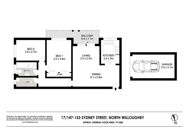 Floorplan of Homely apartment listing, 17/147 Sydney Street, Willoughby NSW 2068