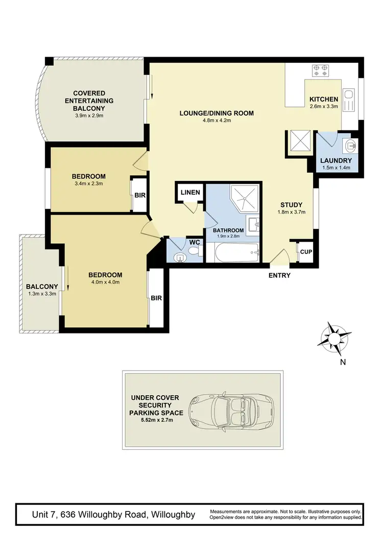 Floorplan of Homely unit listing, 7/636-642 Willoughby Road, Willoughby NSW 2068
